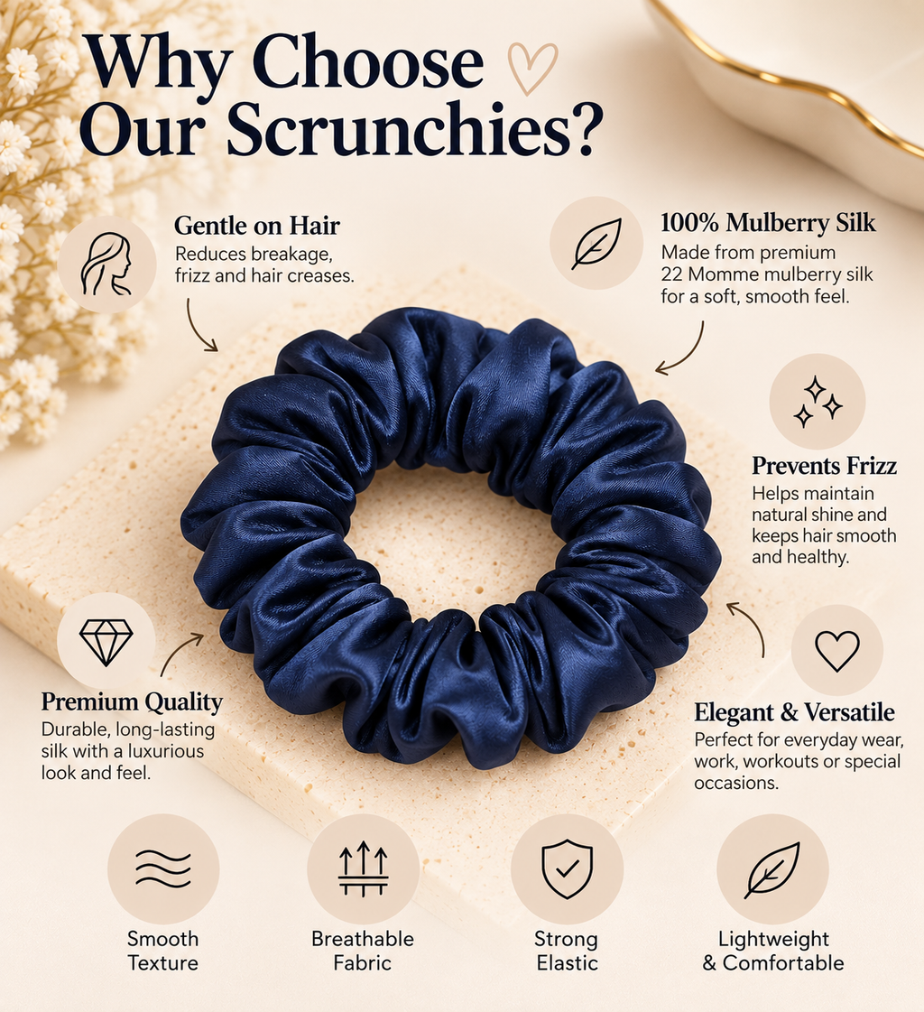 22 Momme Mulberry Silk Scrunchie