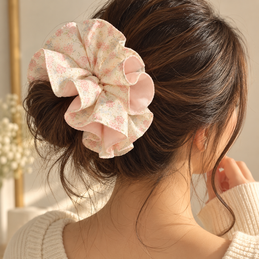Cottage Bloom Oversized Scrunchie