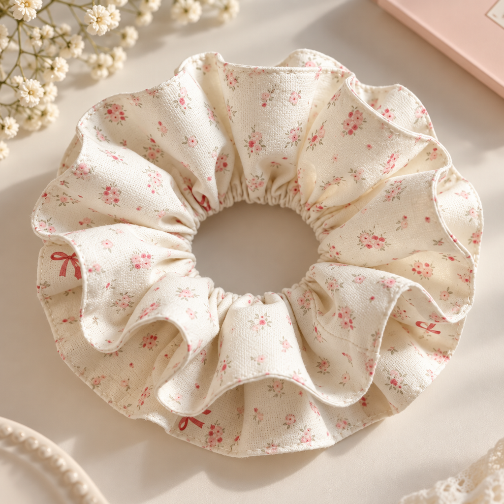 Cottage Bloom Oversized Scrunchie