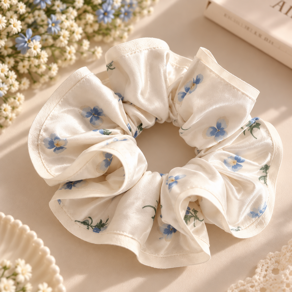 Cottage Bloom Oversized Scrunchie