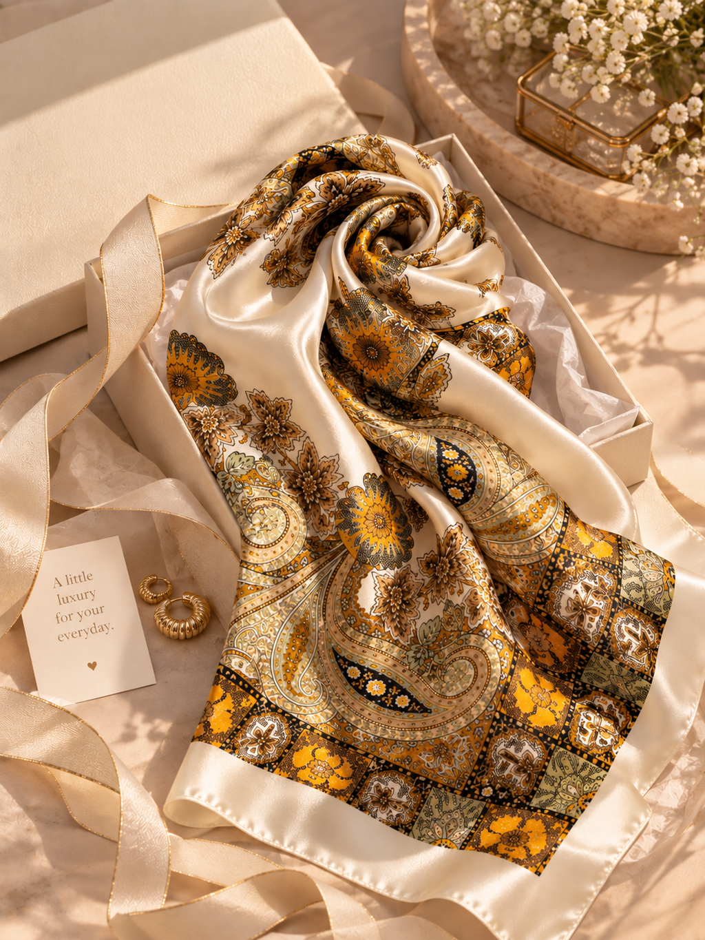 Vintage Garden Paisley Scarf