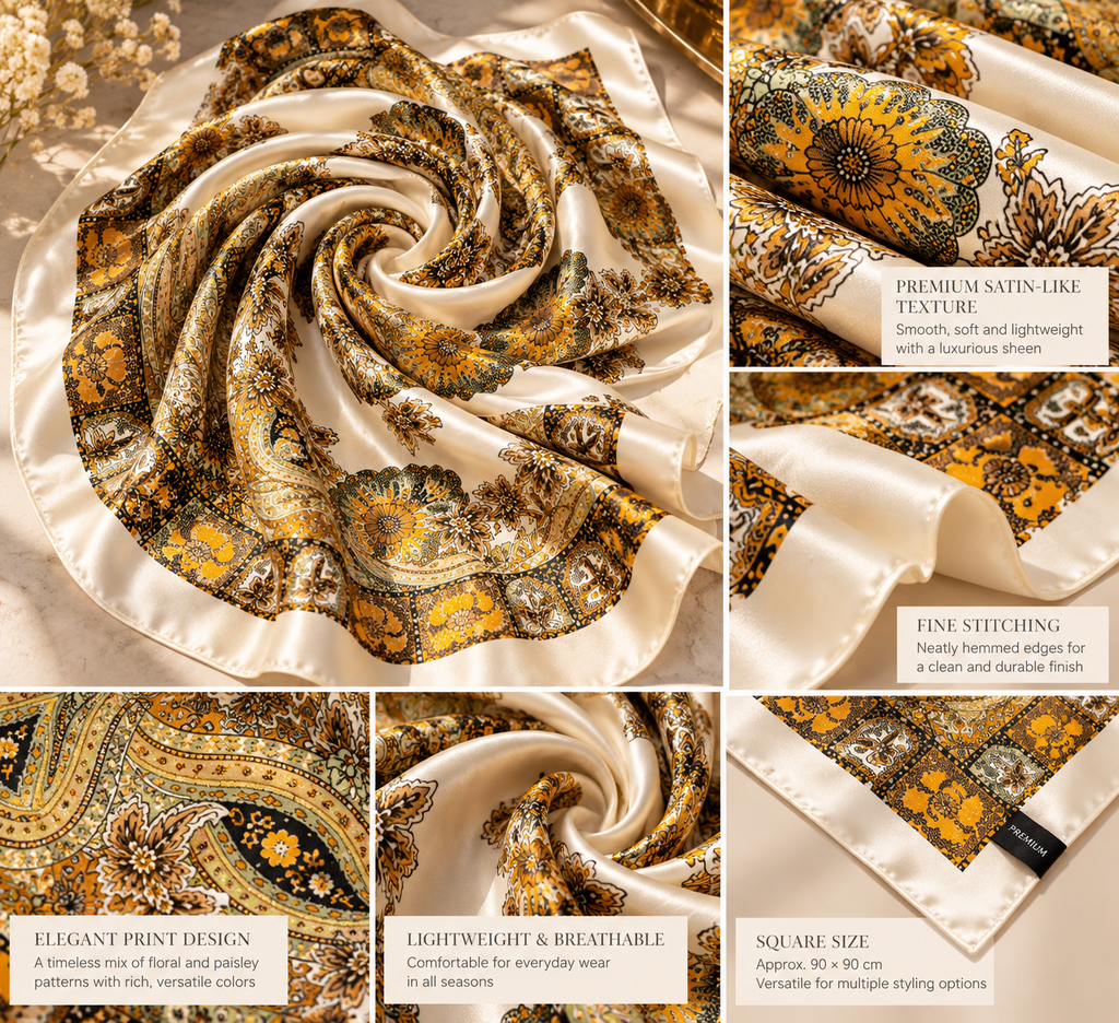 Vintage Garden Paisley Scarf