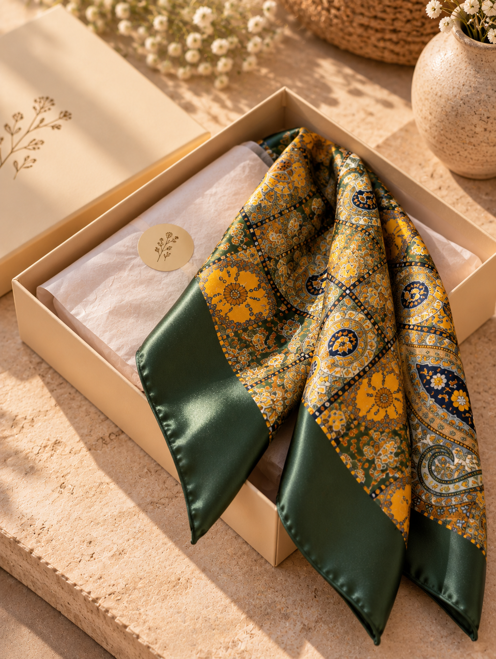 Vintage Garden Paisley Scarf